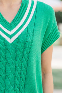 Down The Way Green Sweater