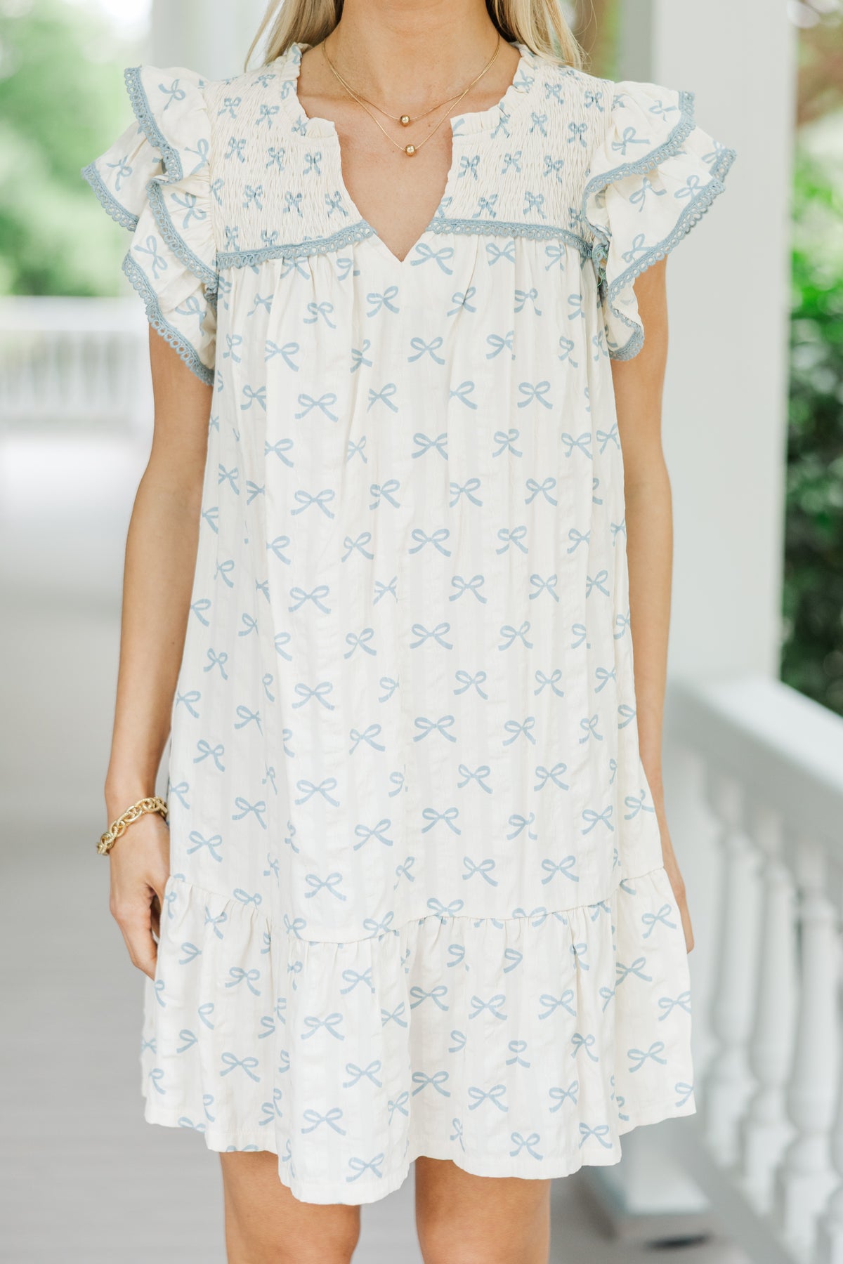 Graceful Mother & Baby Doll Set in Blue Dress