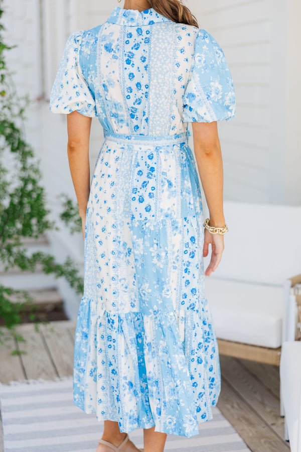 The Process Blue Floral Midi Dress Shop the Mint The Process Blue Floral Midi Dress Shop the Mint