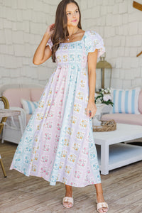 Meadow Charm Pink Floral Smocked Maxi Dress Shop the Mint Meadow Charm Pink Floral Smocked Maxi Dress Shop the Mint