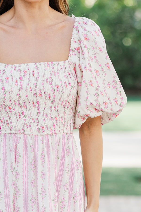 The Meadow Pink Ditsy Floral Midi Dress Shop the Mint The Meadow Pink Ditsy Floral Midi Dress Shop the Mint