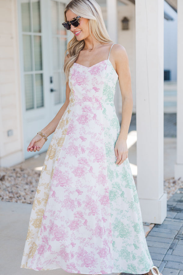 For The Joy Pink Floral Midi Dress Shop the Mint For The Joy Pink Floral Midi Dress Shop the Mint