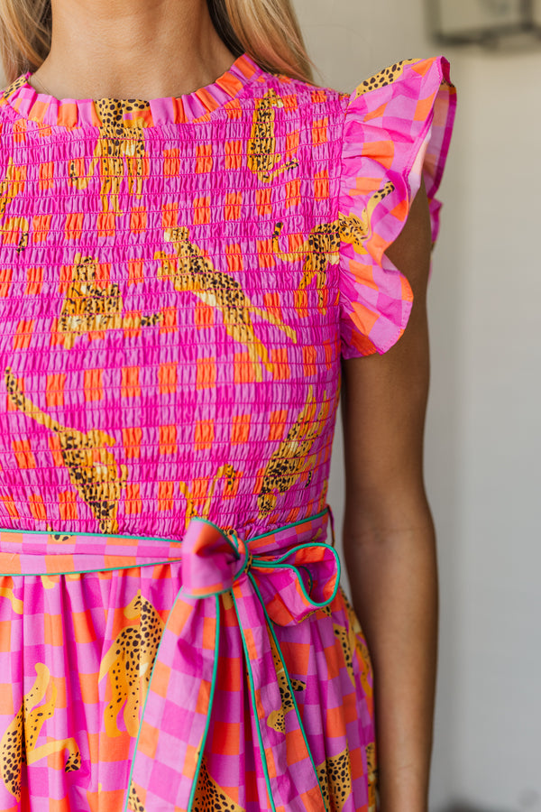 hot pink cheetah dress Gia Dress