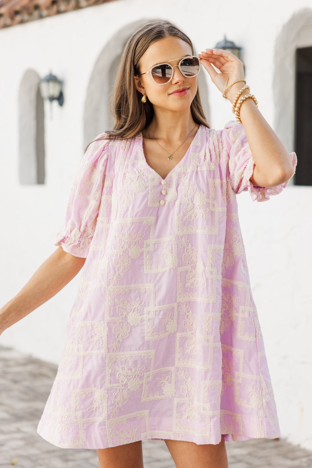 chinese dress ladies All For You Light Pink Embroidered Dress – Shop the Mint main image 0