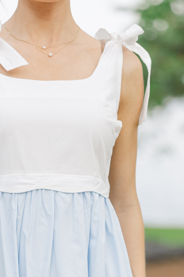 Off To The Coast Sky Blue Colorblock Midi Dress Shop the Mint Off To The Coast Sky Blue Colorblock Midi Dress Shop the Mint