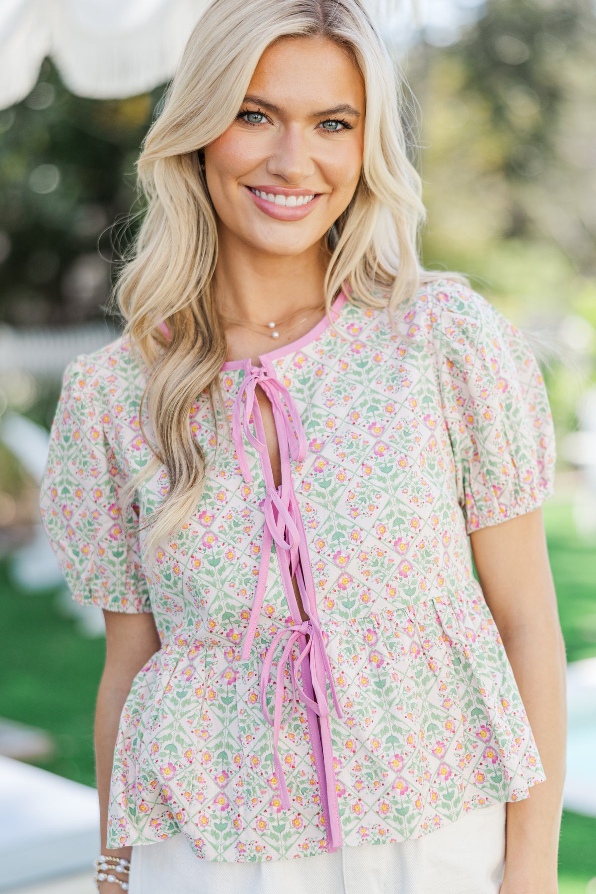 floral peplum blouse