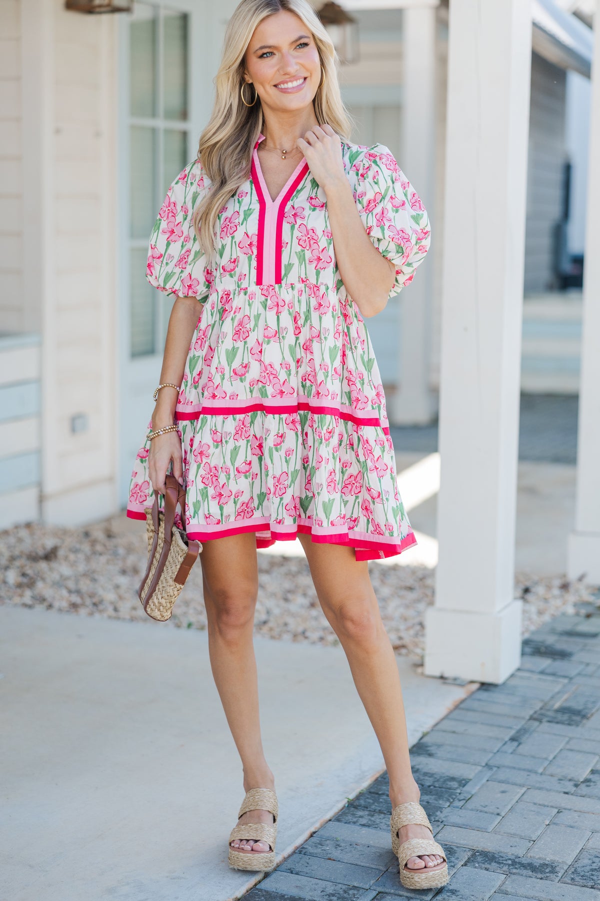 The Sensitive Pink Floral Dress – Shop the Mint