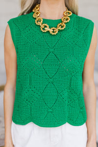 Just Thinking Kelly Green Tank