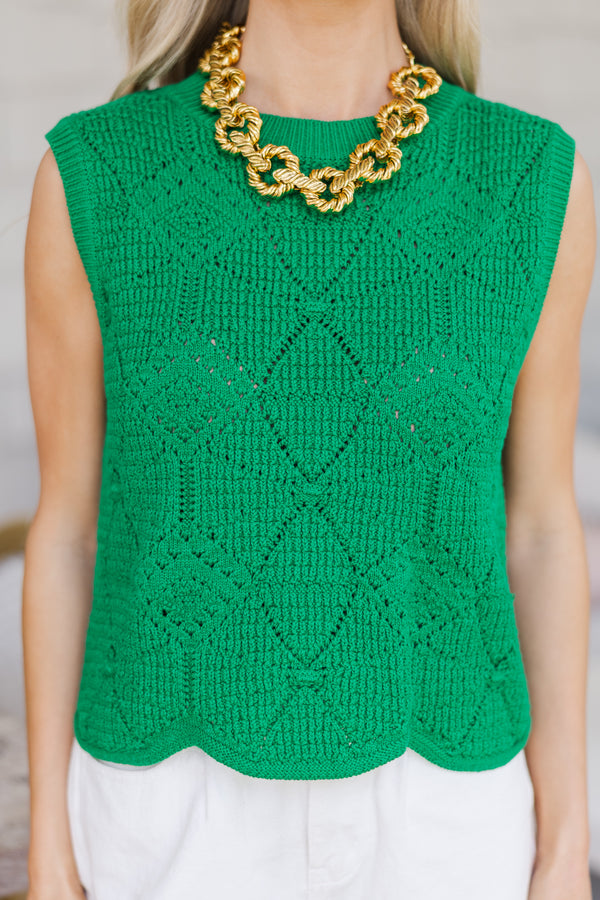 Just Thinking Kelly Green Tank