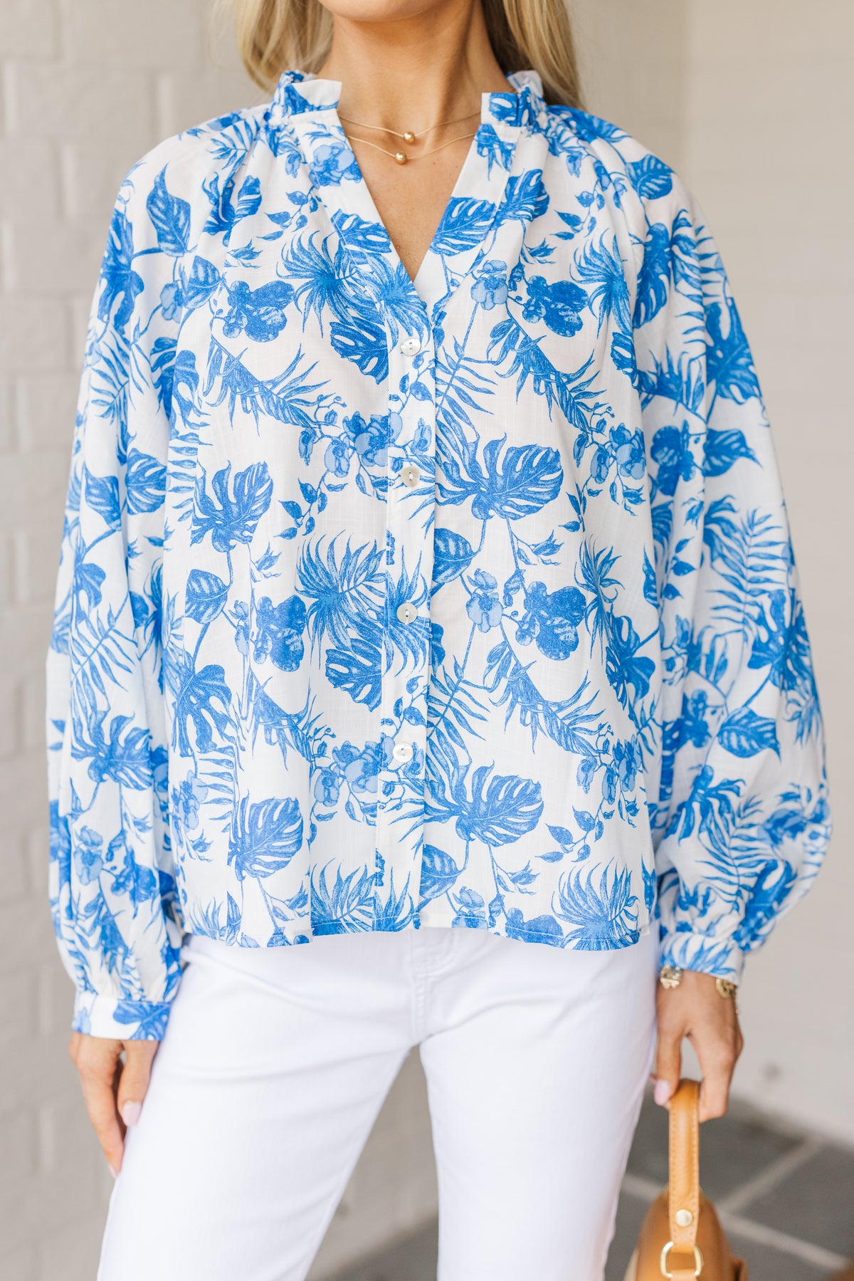Before It's Over Blue Floral Toile Blouse – Shop the Mint