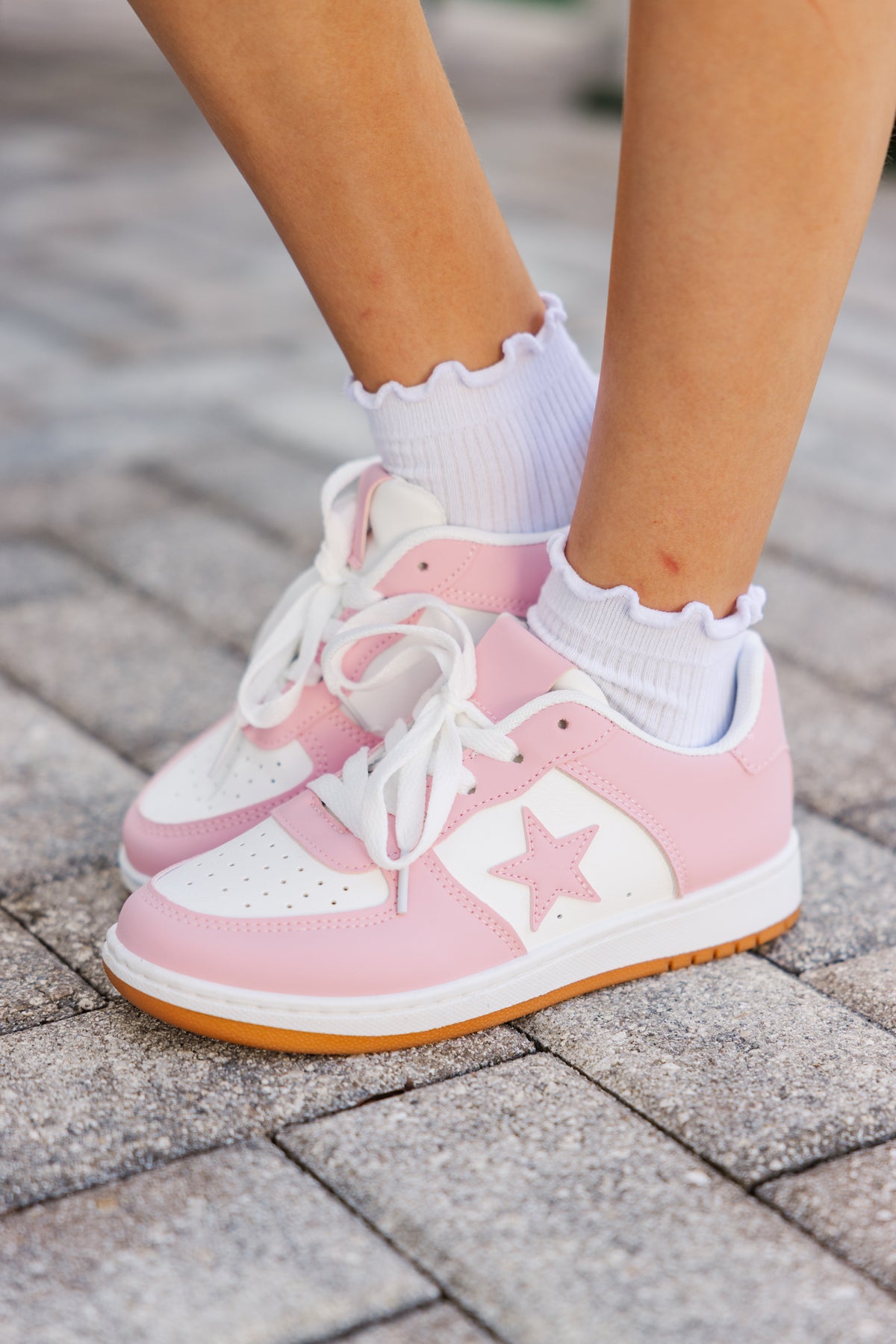 White and Light Pink Sneakers Iuta 2504 in Light Pink Sneakers | Women main image 2