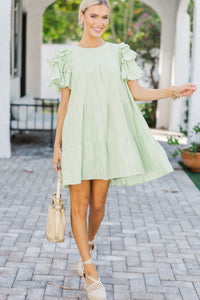 Spring Zest Lime Green Babydoll Dress