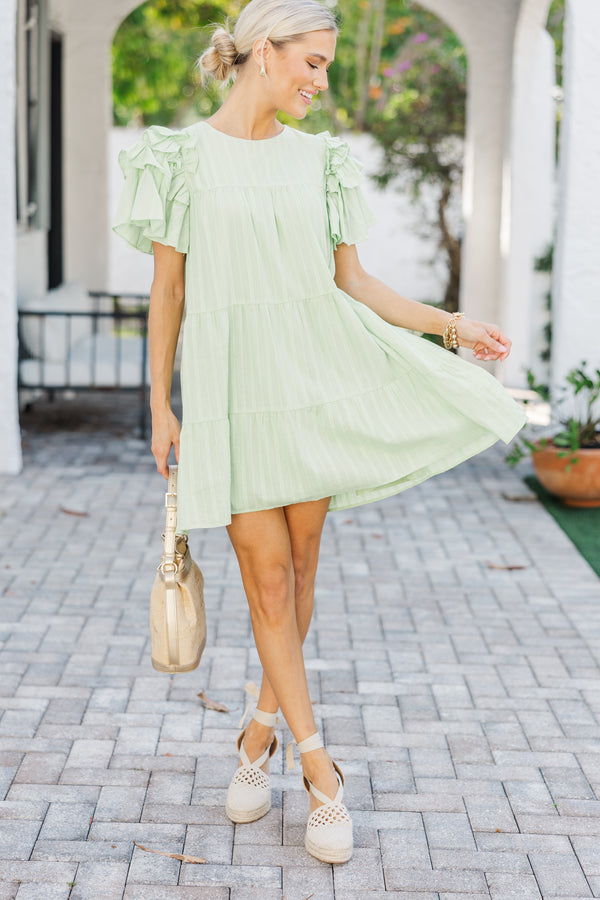 Spring Zest Lime Green Babydoll Dress