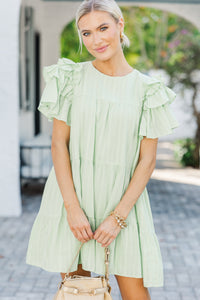 Spring Zest Lime Green Babydoll Dress