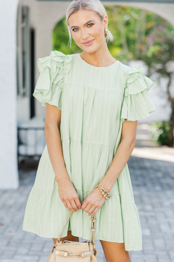 Spring Zest Lime Green Babydoll Dress