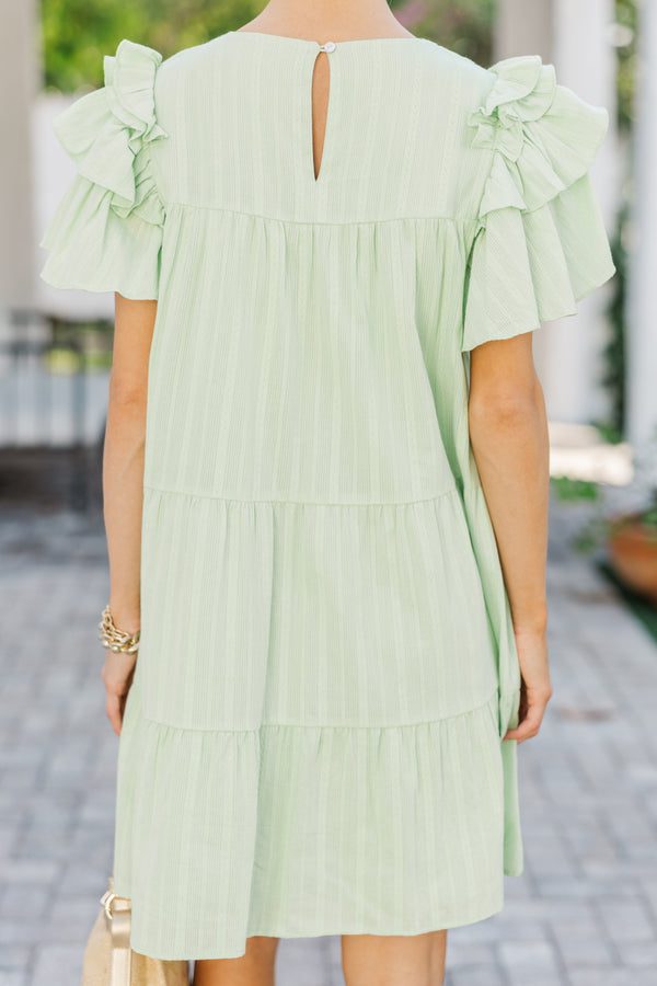 Spring Zest Lime Green Babydoll Dress