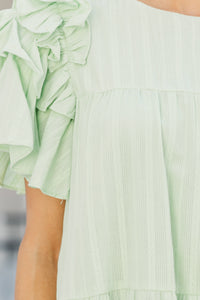 Spring Zest Lime Green Babydoll Dress