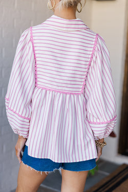 Pink Striped Blouse main image 0
