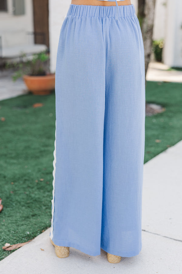Sugar Wave Blue Rickrack Pants