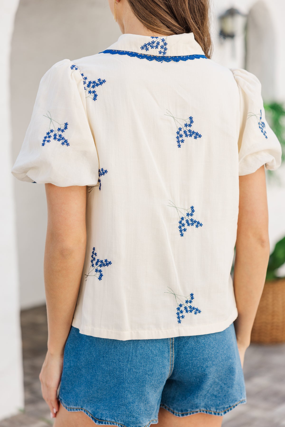 Flora Tile Off-White Blouse main image 0