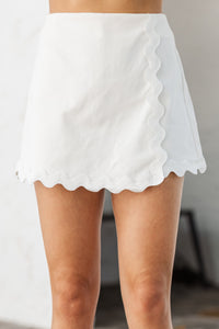 By Design White Rickrack Skort