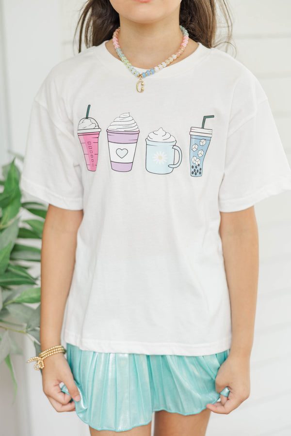 Girls: Summer Drinks White Graphic Tee