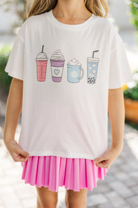Girls: Summer Drinks White Graphic Tee
