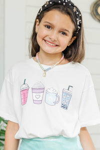 Girls: Summer Drinks White Graphic Tee