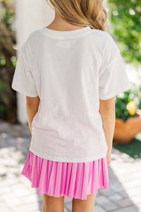 Girls: Summer Drinks White Graphic Tee