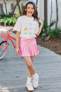 Girls: The Sadie Pink Shimmer Skort