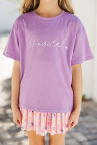 Girls: The Magic Is Calling Lavender Graphic Tee