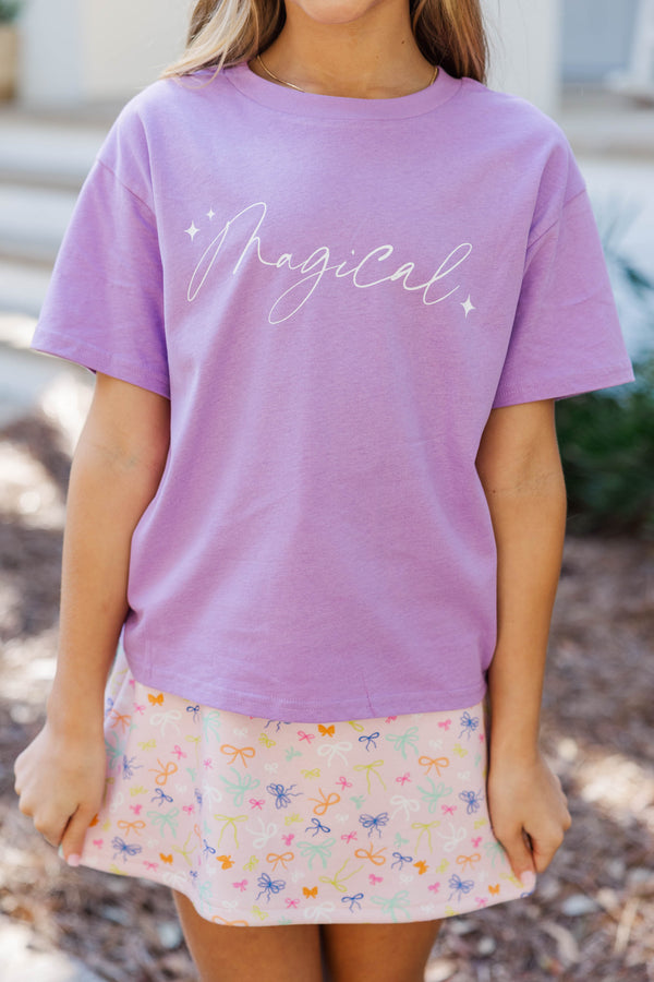 Girls: The Magic Is Calling Lavender Graphic Tee