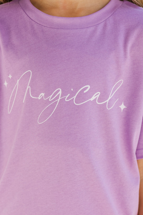 Girls: The Magic Is Calling Lavender Graphic Tee