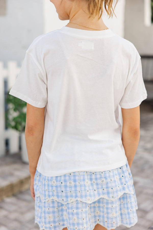 Girls: Easter Girly White Graphic Tee