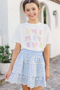 Girls: Easter Girly White Graphic Tee