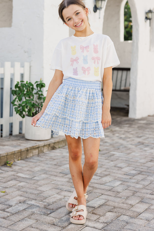 Girls: Easter Girly White Graphic Tee