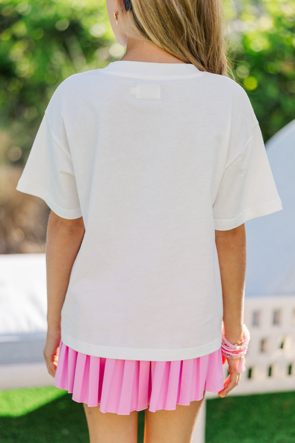 Girls: Golf Girly White Graphic Tee