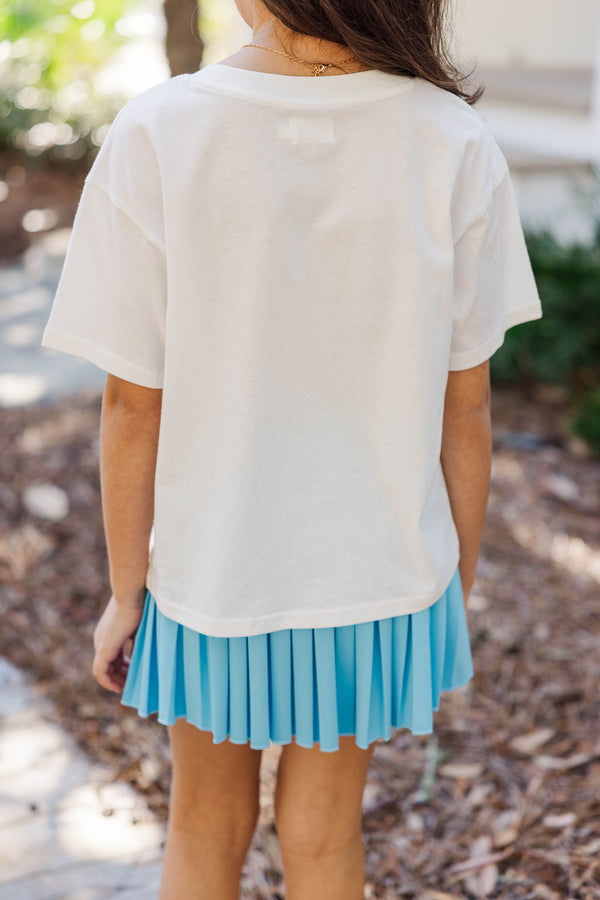 Girls: Sunshine On A Cloudy Day White Graphic Tee