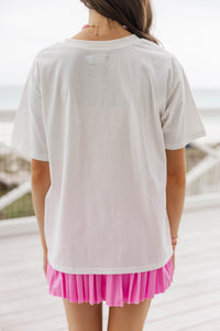 Girls: Beach Vibes White Graphic Tee