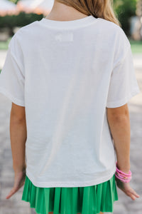 Girls: Beach Vibes White Graphic Tee