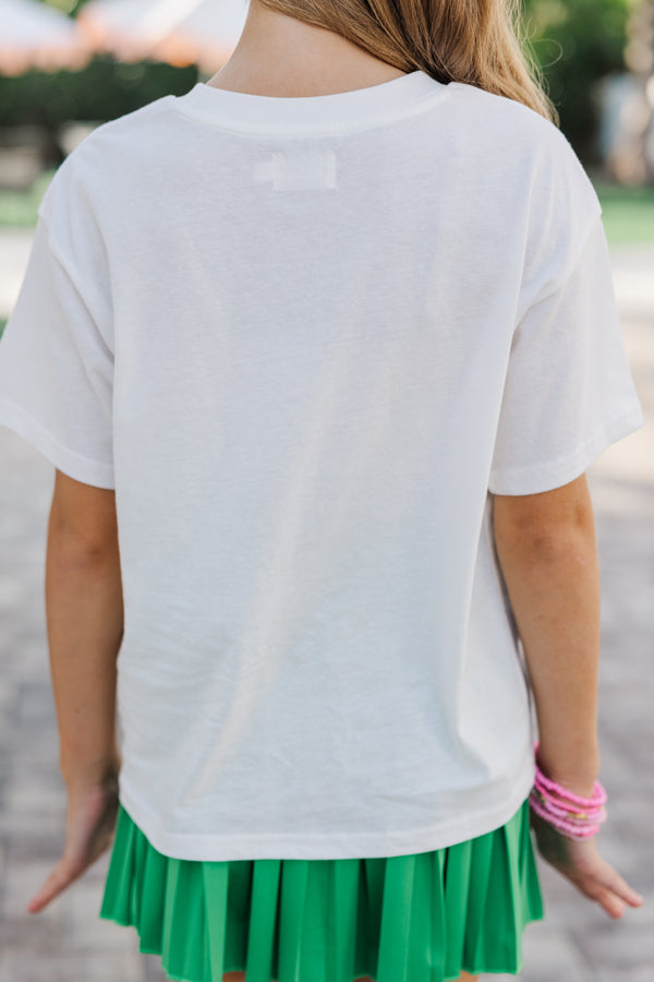 Girls: Beach Vibes White Graphic Tee