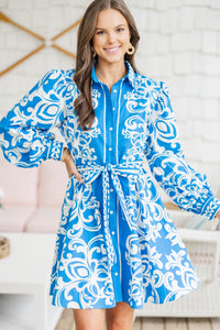 Be The One Blue & White Floral Dress