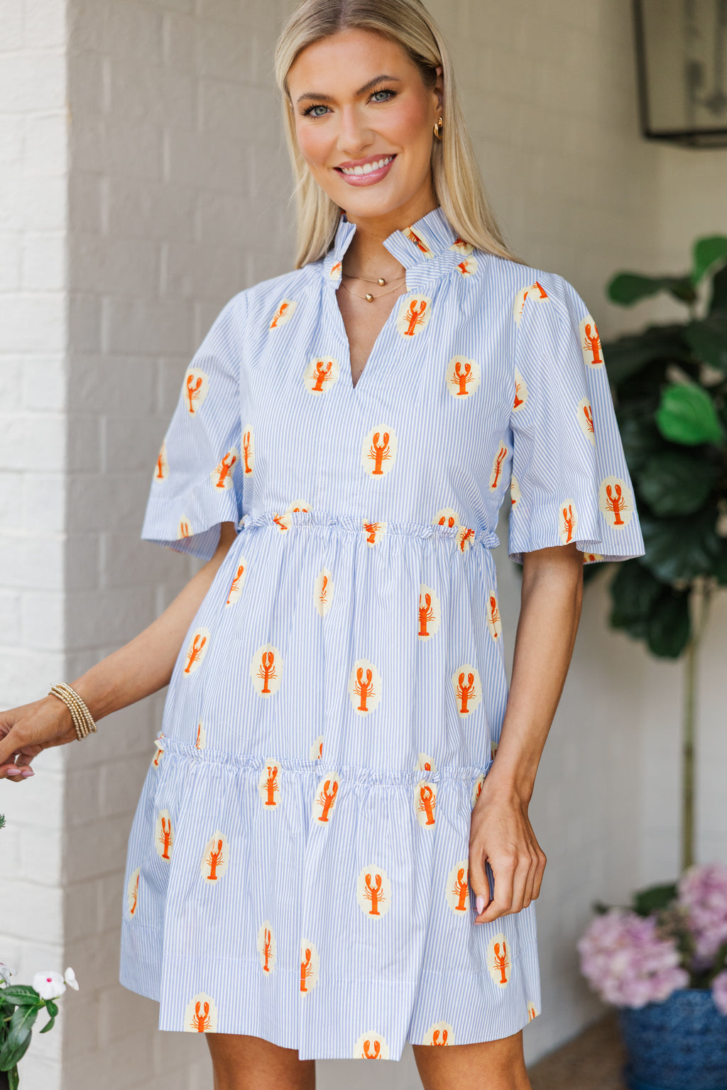 Feeling Your Best Blue Lobster Dress