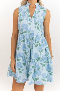 Time For Fun Light Blue Floral Dress