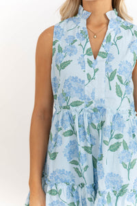 Time For Fun Light Blue Floral Dress