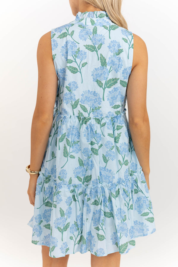 Time For Fun Light Blue Floral Dress