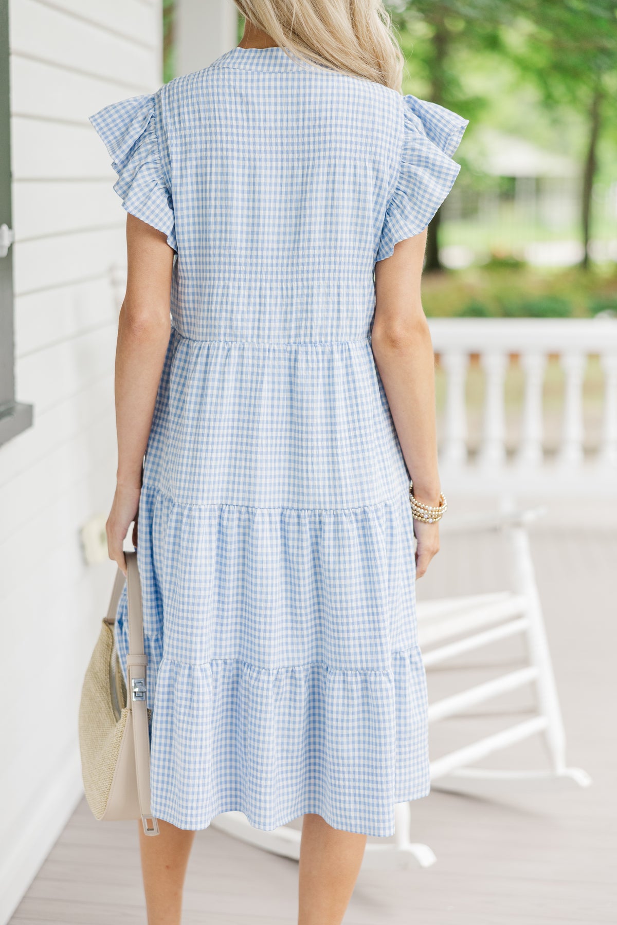 Make It Your Own Light Blue Gingham Dress – Shop the Mint