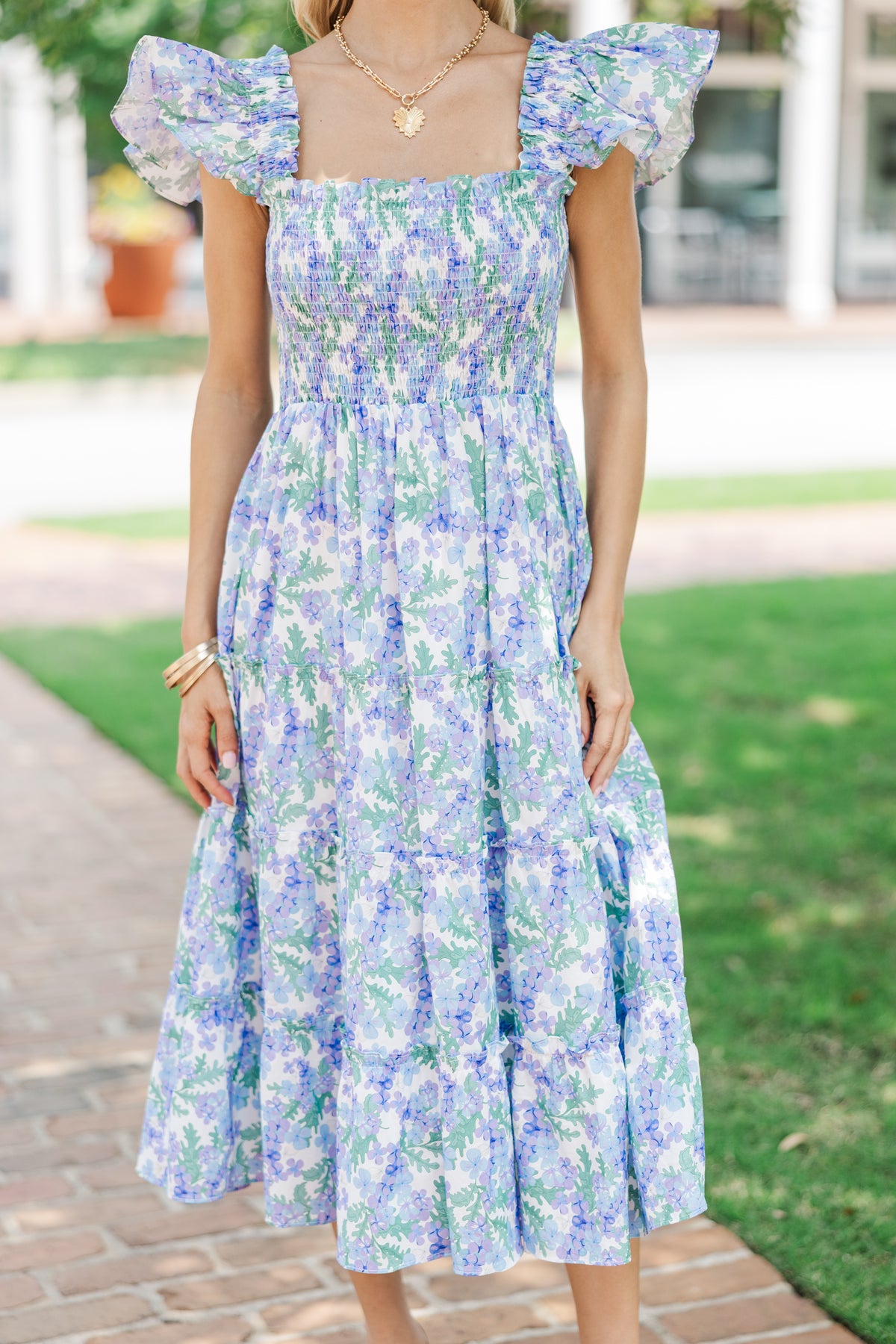 chinese dress ladies Lace-Trim Satin Floral Maxi Dress