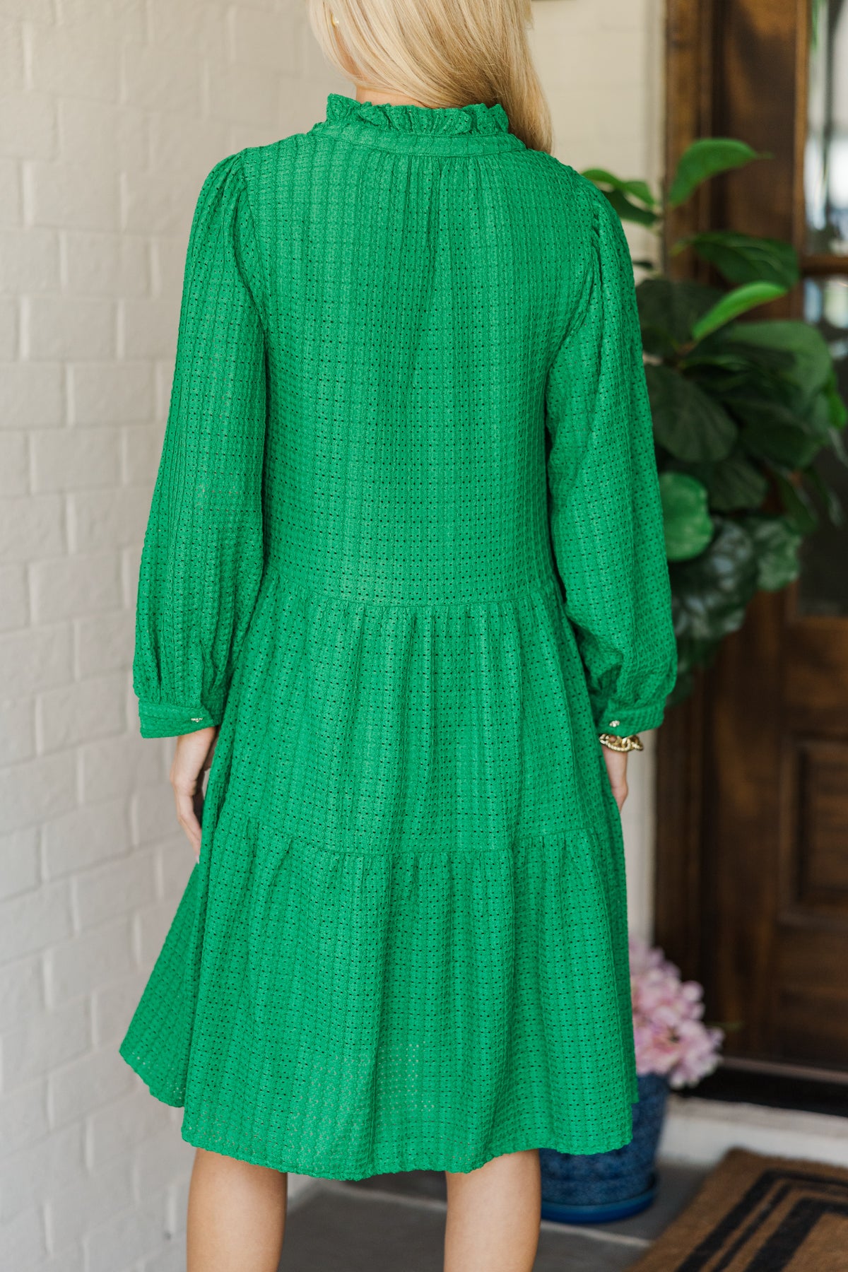 Take A Guess Green Textured Dress – Shop the Mint