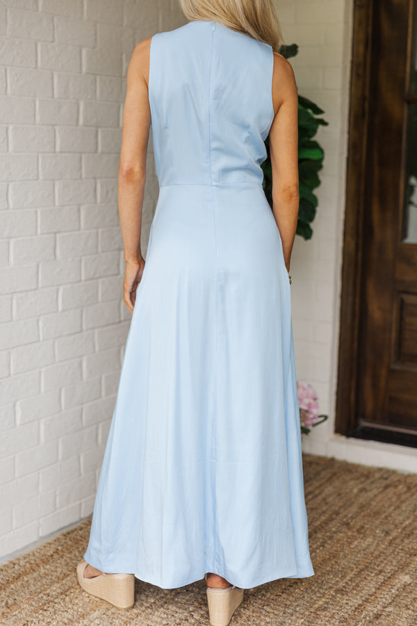 Clear Your Mind Light Blue Midi Dress Shop the Mint Clear Your Mind Light Blue Midi Dress Shop the Mint